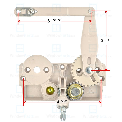 Truth Hardware "Entrygard" Dyad Split Arm Operator (Right Hand) | WindowParts.com.