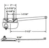 Truth Hardware "Ellipse" Single Arm 7-1/2" Operator (Left Hand) | WindowParts.com.