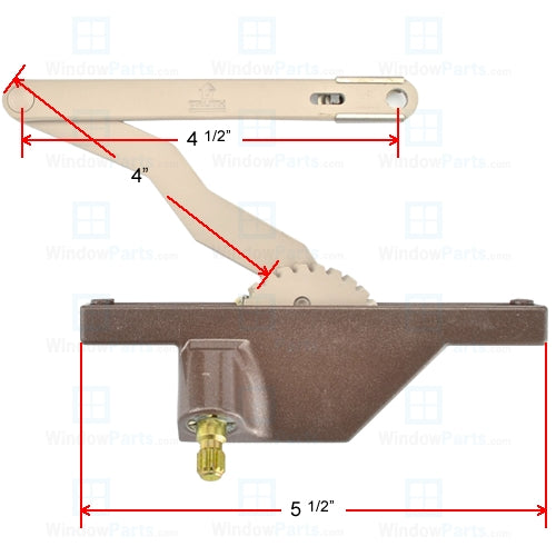 Truth Hardware "Rear Mount" Dyad Split Arm Operator (Left Hand) | WindowParts.com.