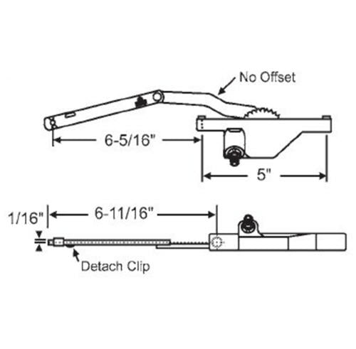Truth Hardware "Rear Mount" Dyad Split Arm Operator (Left Hand) | WindowParts.com.