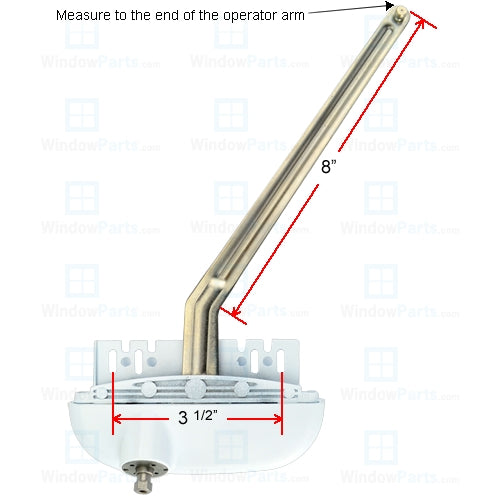 Roto "X-Drive" Single Arm 10" Operator (Left Hand) | WindowParts.com.